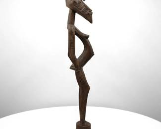 African Chokwe Carved Wood Fertility Sculpture