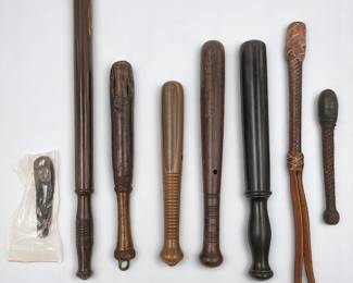 Lot Of 7 Vintage / Antique Police Nightsticks