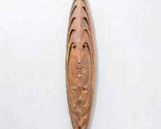 Papua New Guinea Carved Yamu/Ramu Sepik River Double Face Hook Mask