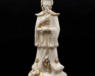 A Very Rare Vintage CORDEY Chinese Emperor Porcelain Figure