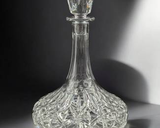A Beautiful Vintage Block Crystal Decanter