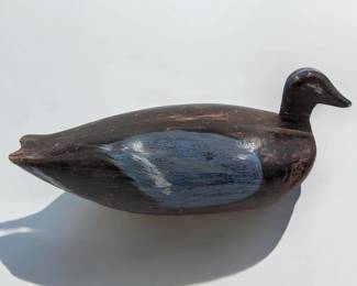 Large Antique Hand Painted Wooden Duck Decoy
