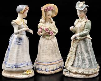 Lot Of Vintage CORDEY Porcelain Figurines, 3 Pieces