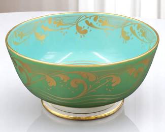 Vintage Gold & Green Mintons Bowl