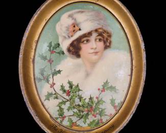 1913 American Art Works "Janice" Advertising Tray "The Home Brewing Company"