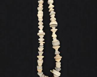 A Pre-Columbian Carved Pottery Beaded Necklace
