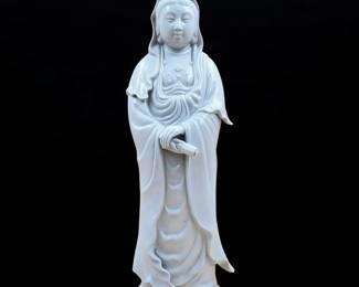 Antique Japanese Blanc De Chine "Kannon" Figure