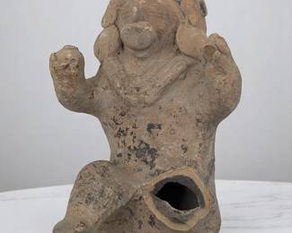 Large Pre-Columbian Terra Cotta Human Effigy, Possibly Aztec Or Mayan
