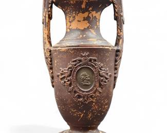 An Antique Neoclassical Style Brown Terracotta Urn