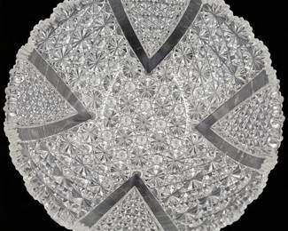 American Brilliant Period Cut Crystal Bowl