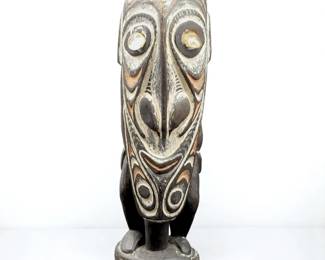 Papua New Guinea Wood Carved & Painted Figure