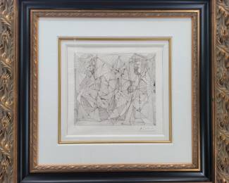 Pablo Picasso Engraving "Deux Femme Assises" 1938 5/50 Signed In Plate