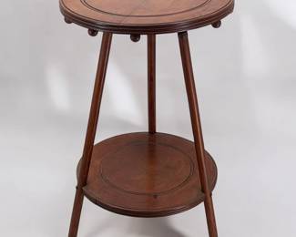 An Antique English Oak Wood Cricket Table