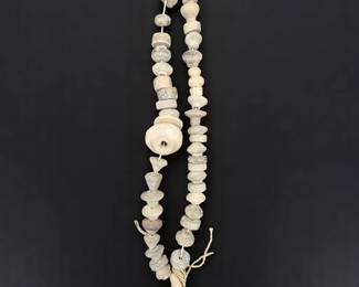 A Pre-Columbian Carved Pottery Beaded Necklace