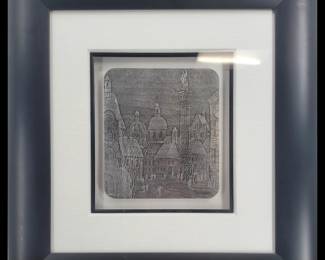 Anatole Krasnyansky Signed Hammered Relief "Stare Miasto" With COA