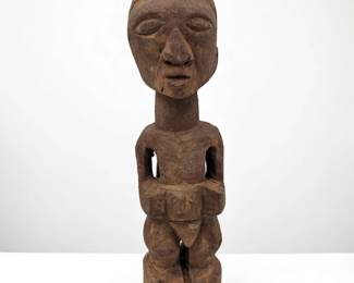 African Congo Carved Wood Male Figure, Possibly Lobi Bateba Ti Bala