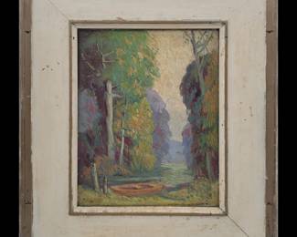 Carl Krafft (1884–1938) Signed Oil On Board Landscape Painting