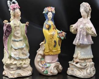 Lot Of Vintage CORDEY Porcelain Figurines, 3 Pieces