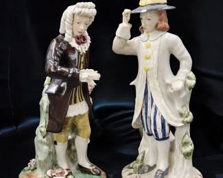 A Pair Of Vintage CORDEY Porcelain Male Figurines