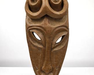 Large African Contemporary Art Hand Carved Wooden Antelope Mask