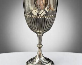 An Antique English Elkington Sterling Silver Chalice, 295 Grams
