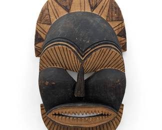 Large African Luvale Tribe "Sunahanhu" Carved Mungango (African Baobab) Wood Mask