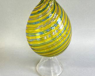 Hand blown Murano style vase