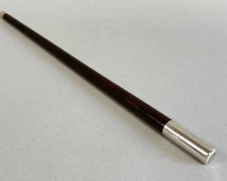 Unusual sterling tipped jogging stick