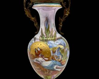 Sevres style urn with ormolu