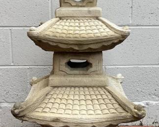 Four piece cast concrete large pagoda