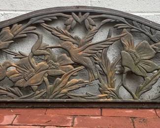 Cast iron ornamental garden wall hanging