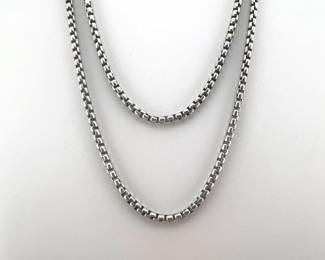 David Yurman sterling, 14kt necklace