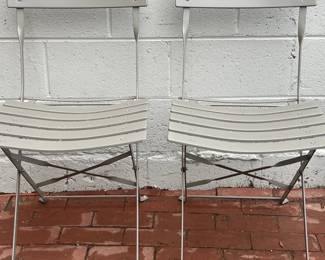 Two folding cafe chairs