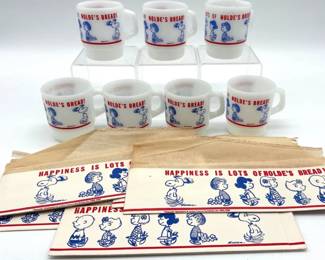 Nolde Bakery "Peanuts" mugs, hats