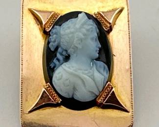 14kt cameo pin