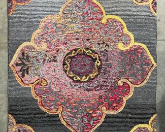 Flamingo gray, pink rug