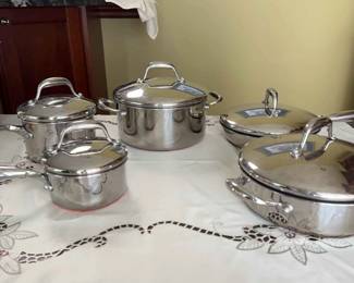 6 Piece Emerilware Stainless Steel Cookware w Copper Bottom