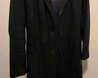 Vintage Wilson Womens Long Leather Coat w Liner Medium