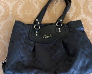 Near Perfect Black Coach Ashley Tote