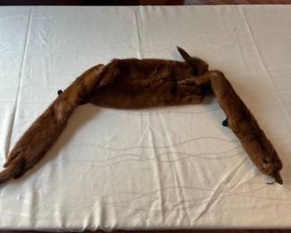 Vintage 1950s Mink Fur Stole Wrap