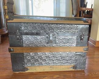 Antique 1800s Dome Top Steamer Trunk