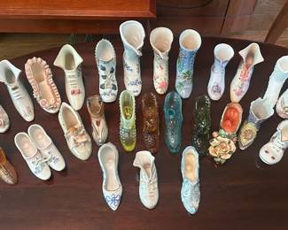 29 Vintage Porcelain Glass Shoes