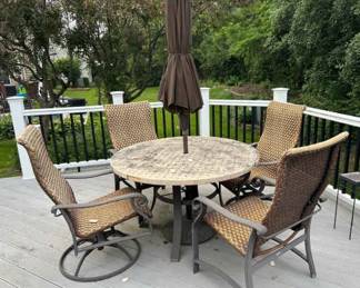 5pc Outdoor Patio Set w Umbrella