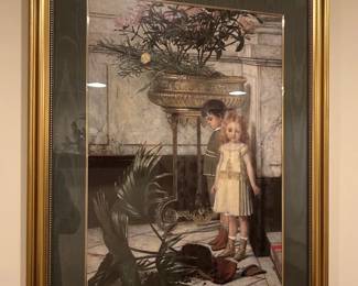 30 X 37 Framed Jan Verhas Broken Flower Pot