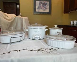 6 Piece Rival Crockpots Corningware Serving Dishes