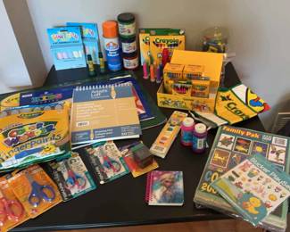 Box of Childrens Art Supplies