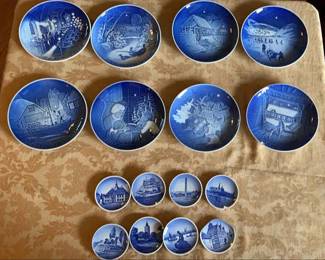 Vintage Bing Grondahl Christmas Water Plates