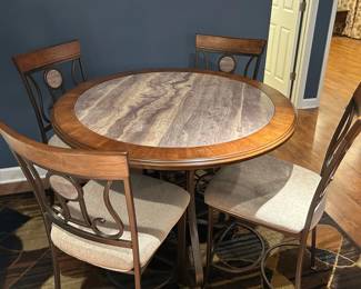 001 5 Piece Round Tabletop Set