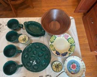 19 Piece Ceramic Serving Dishes Italian Bizzirri