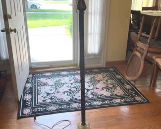 1920s Antique Glass Art Deco Floor Lamp